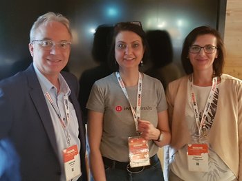 Bernhard Winkler und Christina Ausserwöger gemeinsam mit unserer langjährigen Active Sourcing-Kollegin Barbara Braehmer von Intercessio.