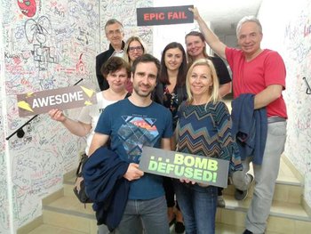 Erinnerungsfotos bei „Exit The Room".