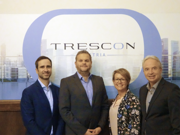 v.l.n.r. Bertram Klinger (TRESCON), Thomas Schweiger (Dataprotect), Verena Steinbichler und Bernhard Winkler (beide TRESCON)