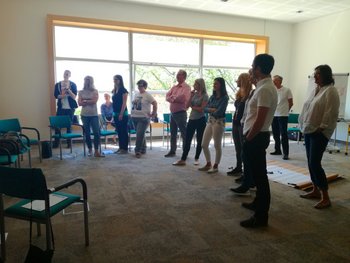 Volle Konzentration des TRESCON-Teams bei den Selbstpräsentationen.